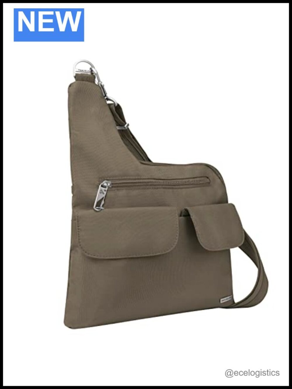 Anti-Theft Classic Crossbody Bag with RFID Locking Zippers
